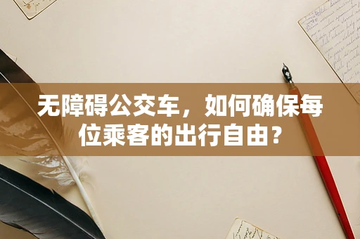 无障碍公交车，如何确保每位乘客的出行自由？