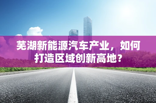 芜湖新能源汽车产业，如何打造区域创新高地？