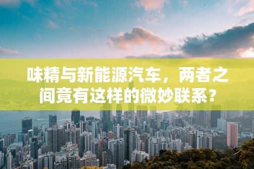 味精与新能源汽车，两者之间竟有这样的微妙联系？
