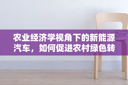 农业经济学视角下的新能源汽车，如何促进农村绿色转型？
