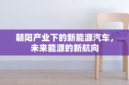 朝阳产业下的新能源汽车，未来能源的新航向