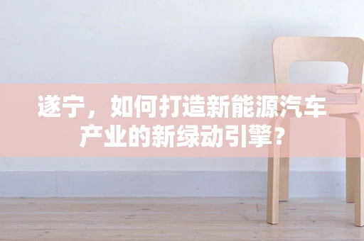 遂宁，如何打造新能源汽车产业的新绿动引擎？