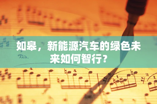 如皋，新能源汽车的绿色未来如何智行？