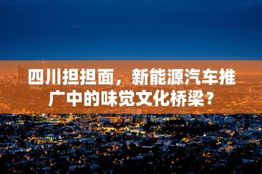 四川担担面，新能源汽车推广中的味觉文化桥梁？