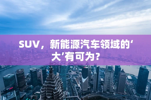 SUV，新能源汽车领域的‘大’有可为？
