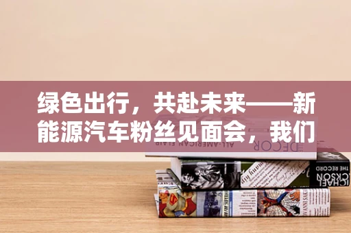 绿色出行，共赴未来——新能源汽车粉丝见面会，我们该如何更好地连接与教育用户？