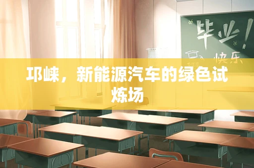 邛崃，新能源汽车的绿色试炼场