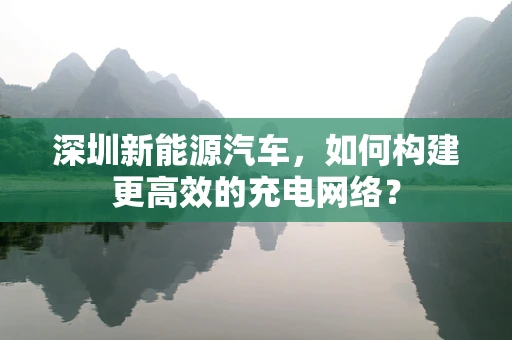 深圳新能源汽车，如何构建更高效的充电网络？