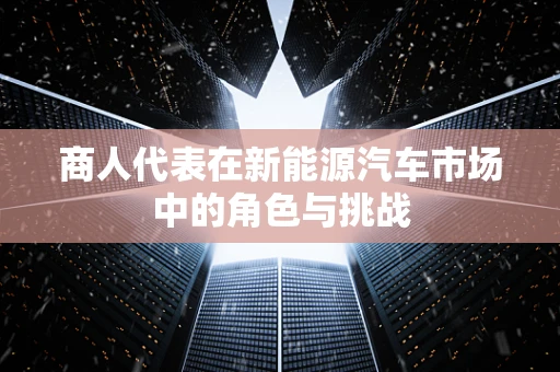 商人代表在新能源汽车市场中的角色与挑战