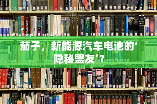 茄子，新能源汽车电池的‘隐秘盟友’？