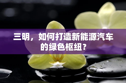 三明，如何打造新能源汽车的绿色枢纽？