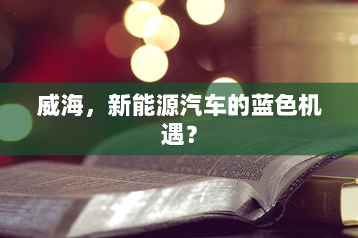威海，新能源汽车的蓝色机遇？