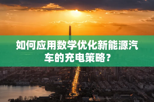 如何应用数学优化新能源汽车的充电策略？