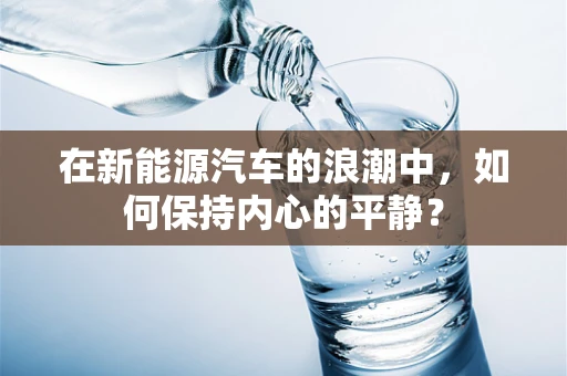 在新能源汽车的浪潮中，如何保持内心的平静？