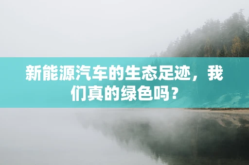 新能源汽车的生态足迹，我们真的绿色吗？