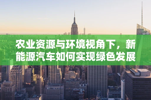 农业资源与环境视角下，新能源汽车如何实现绿色发展？