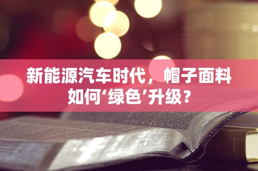 新能源汽车时代，帽子面料如何‘绿色’升级？