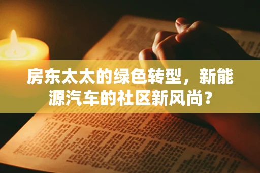房东太太的绿色转型，新能源汽车的社区新风尚？
