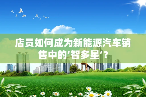 店员如何成为新能源汽车销售中的‘智多星’？