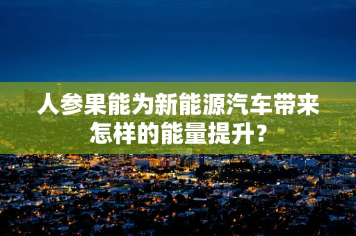 人参果能为新能源汽车带来怎样的能量提升？