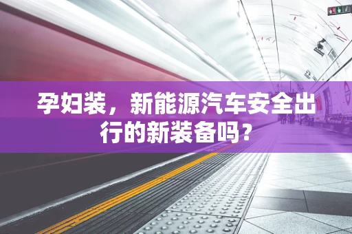 孕妇装，新能源汽车安全出行的新装备吗？