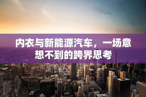 内衣与新能源汽车，一场意想不到的跨界思考