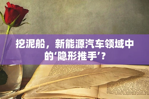 挖泥船，新能源汽车领域中的‘隐形推手’？