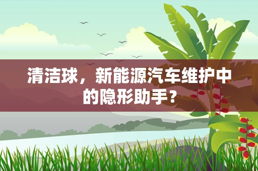 清洁球，新能源汽车维护中的隐形助手？