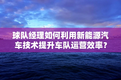 球队经理如何利用新能源汽车技术提升车队运营效率？
