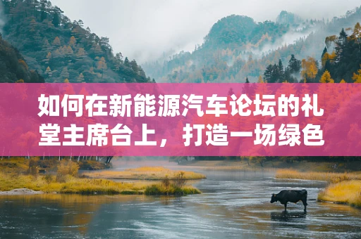 如何在新能源汽车论坛的礼堂主席台上，打造一场绿色科技的绿色盛宴？