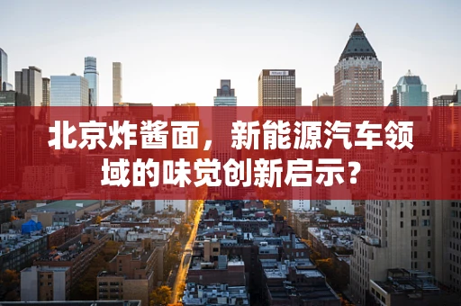 北京炸酱面，新能源汽车领域的味觉创新启示？