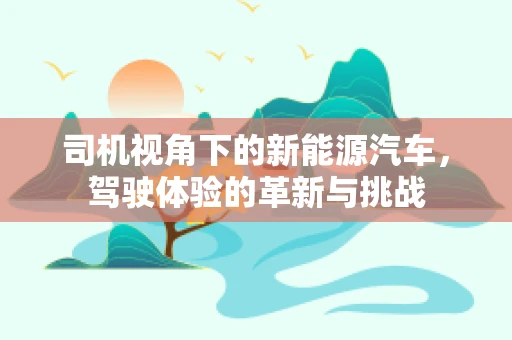 司机视角下的新能源汽车，驾驶体验的革新与挑战