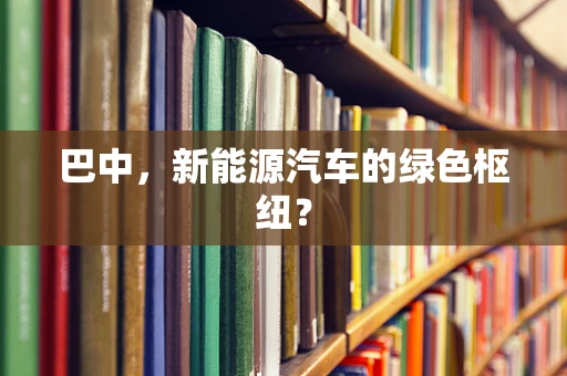 巴中，新能源汽车的绿色枢纽？