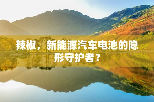 辣椒，新能源汽车电池的隐形守护者？