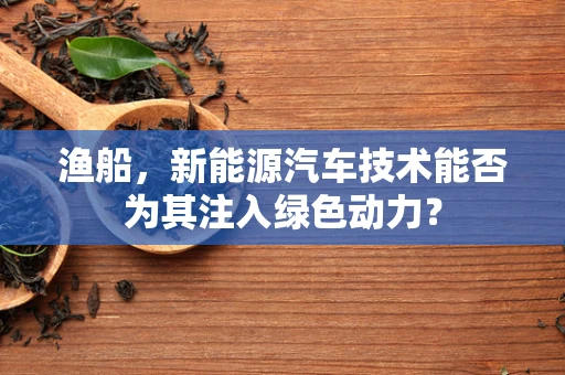 渔船，新能源汽车技术能否为其注入绿色动力？