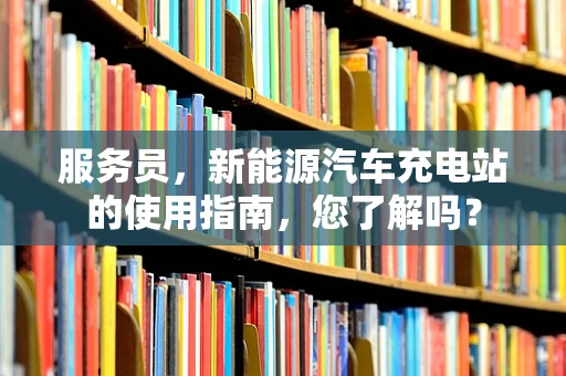 服务员，新能源汽车充电站的使用指南，您了解吗？