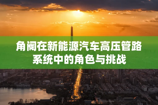 角阀在新能源汽车高压管路系统中的角色与挑战
