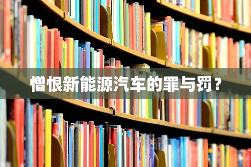 憎恨新能源汽车的罪与罚？