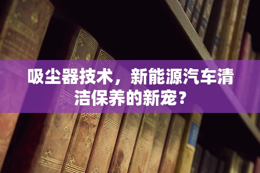 吸尘器技术，新能源汽车清洁保养的新宠？