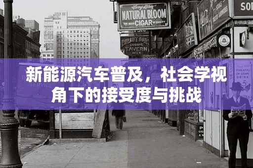 新能源汽车普及，社会学视角下的接受度与挑战
