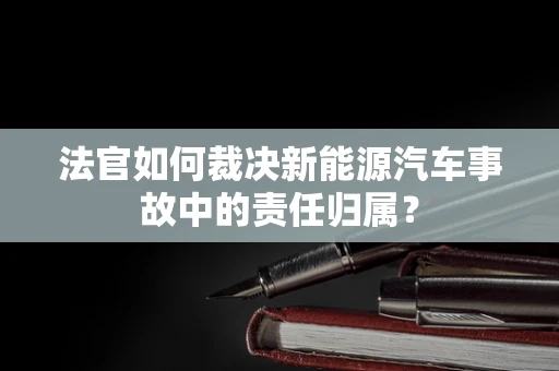 法官如何裁决新能源汽车事故中的责任归属？