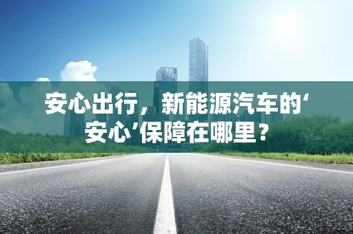 安心出行，新能源汽车的‘安心’保障在哪里？