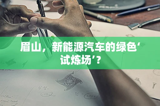 眉山，新能源汽车的绿色‘试炼场’？