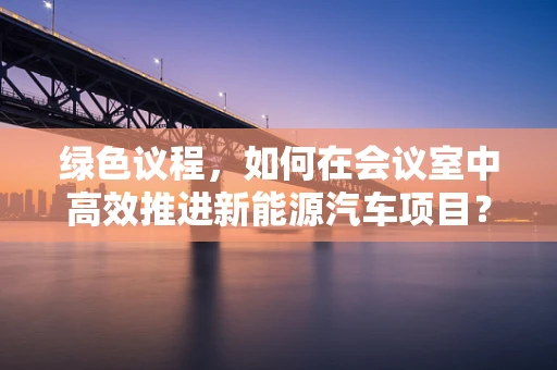 绿色议程，如何在会议室中高效推进新能源汽车项目？