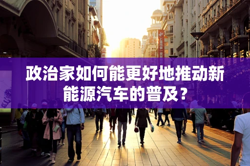 政治家如何能更好地推动新能源汽车的普及？