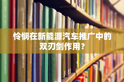 怜悯在新能源汽车推广中的双刃剑作用？