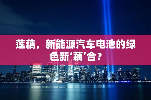 莲藕，新能源汽车电池的绿色新‘藕’合？