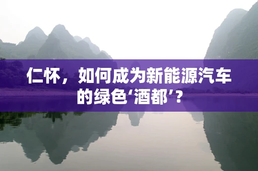 仁怀，如何成为新能源汽车的绿色‘酒都’？