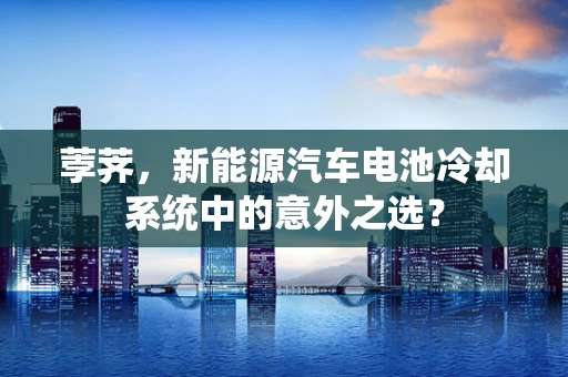 荸荠，新能源汽车电池冷却系统中的意外之选？
