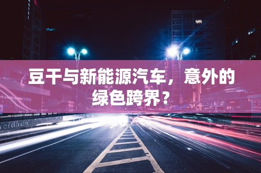 豆干与新能源汽车，意外的绿色跨界？